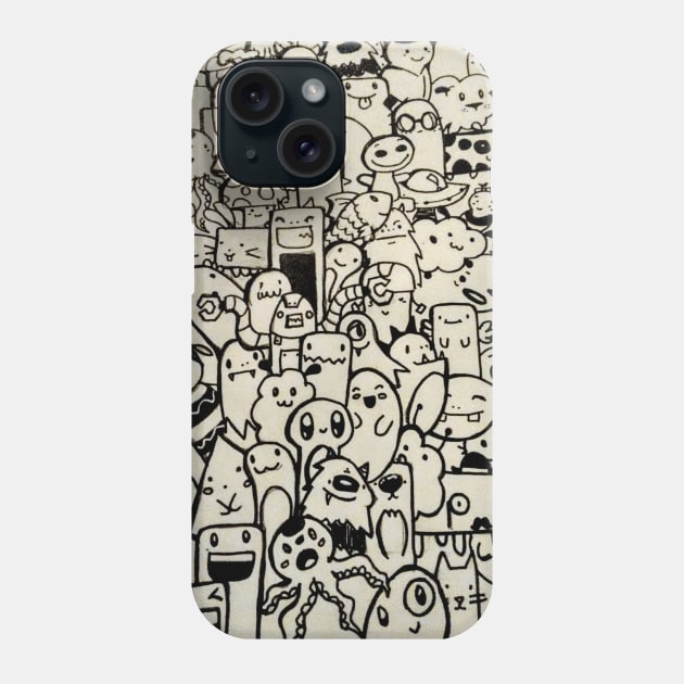 Doodled Friends Phone Case by Dragynoverlord