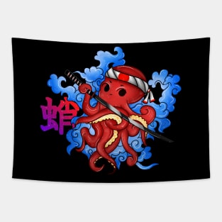 Samurai Octopus Tapestry