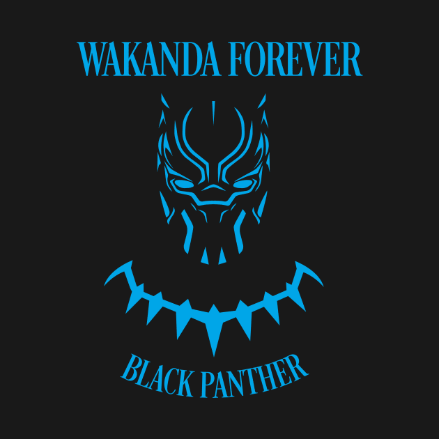 Black Panther Superhero Blue by KevinWillms1