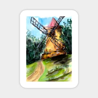 Old Windmill on the Hill Magnet