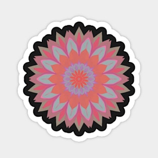 Rolling in colour Mandala Magnet