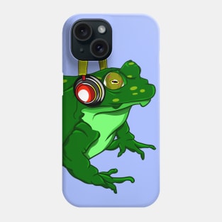 Funny Frog Listening To Music Phone Case