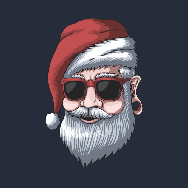 Man wearing a Santa hat by be yourself. design