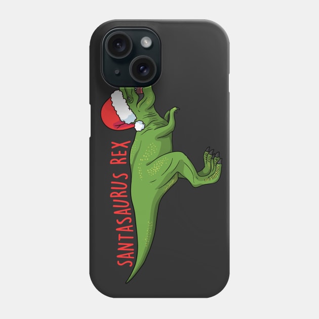 Santasaurus Rex Phone Case by NinthStreetShirts