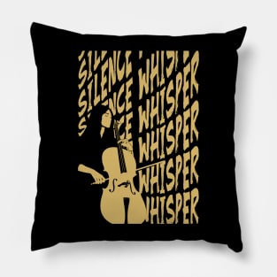 silence whisper dark Pillow