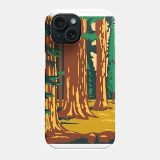 Sequoia and Kings Canyon National Park in Sierra Nevada California United States WPA Poster Art Phone Case