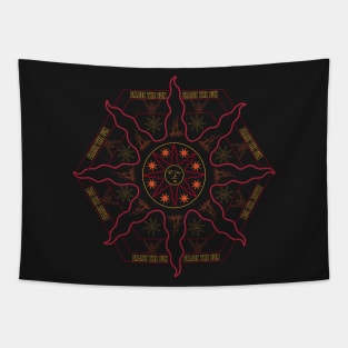 Solar Mandala Tapestry