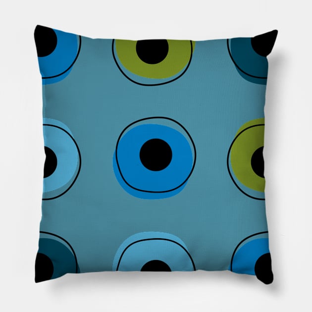 Circles Dots Outlines Pillow by amyvanmeter