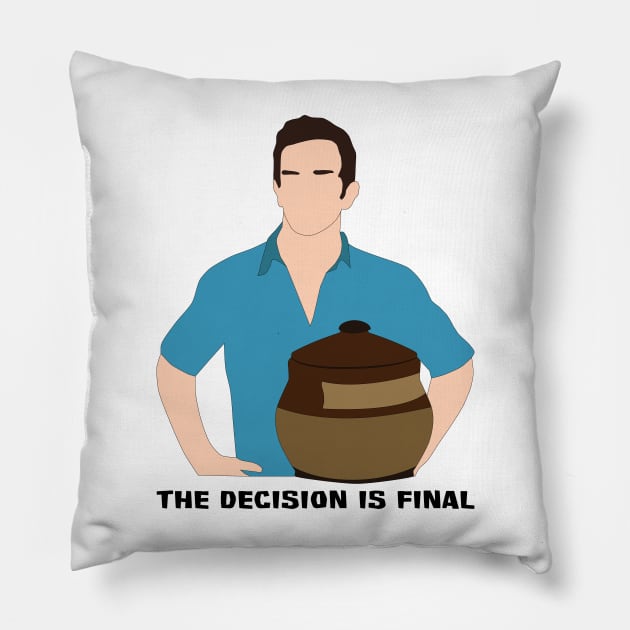 Jeff Probst The Decision is Final Pillow by katietedesco