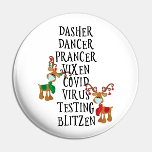 Funny Christmas 2020 Reindeer Names Pin
