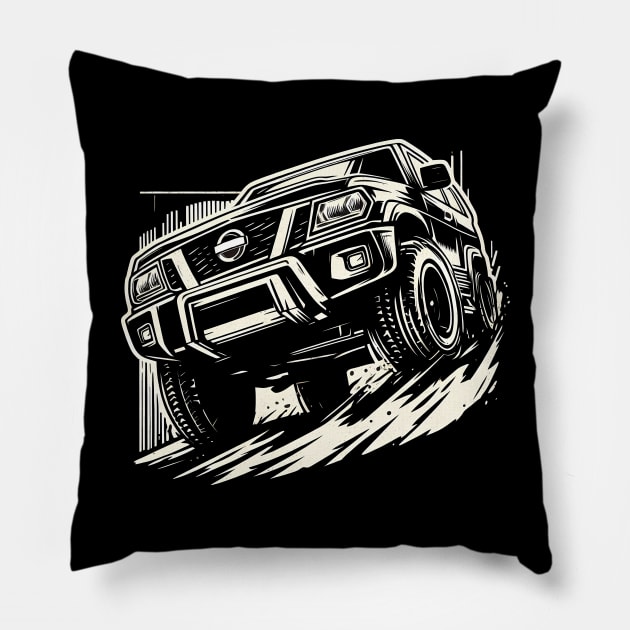 Nissan Patrol Pillow by TaevasDesign