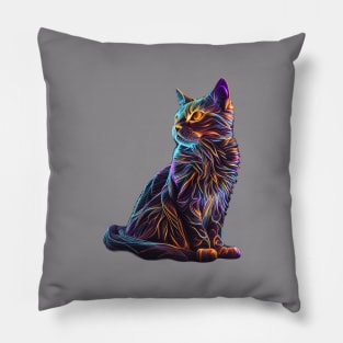 Colourful cat Pillow