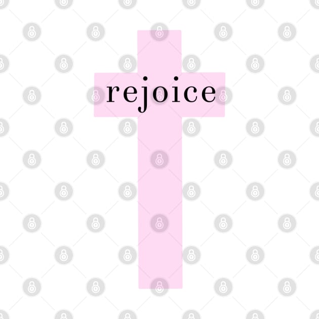 Rejoice Light Pink Cross by smileyfriend