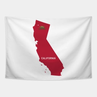 California Map Flag Tapestry