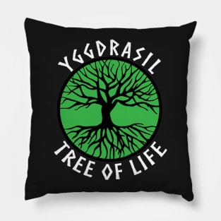 tree of life Yggdrasil Green Valhalla Vikings Pillow