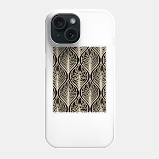 Ogee pattern in black and white, oriental outlines Phone Case