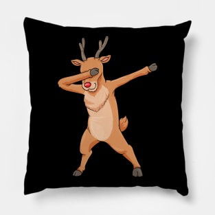 Funny dabbing reindeer Pillow