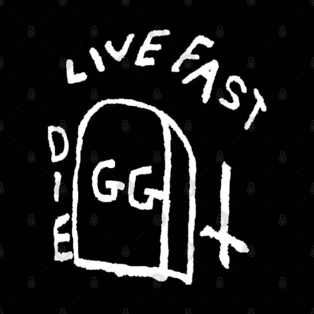 GG Allin Live Fast Die tattoo by GuitarManArts