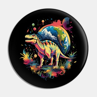 Dinosaur Earth Day Pin