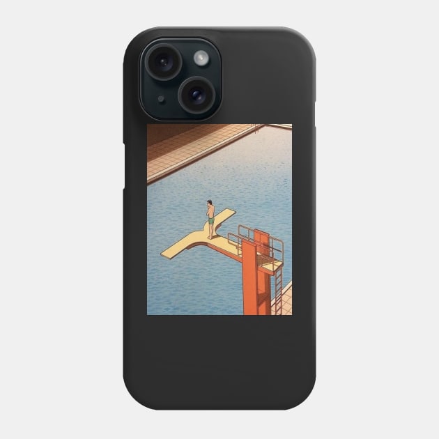 guy billout diving board Phone Case by QualityArtFirst