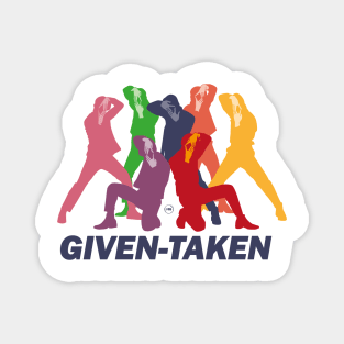 Enhypen silhouette style design in the given taken era Magnet