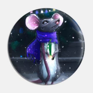 Cute Rat Drawing Pin