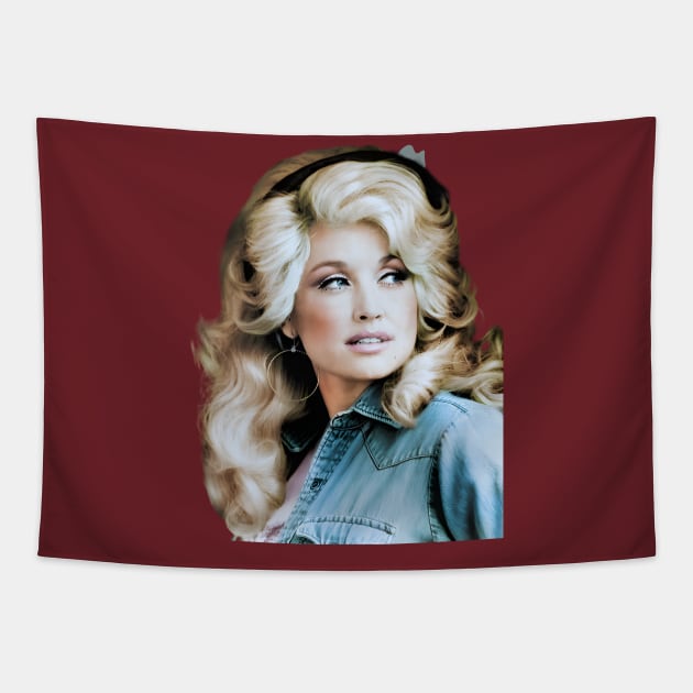 Dolly Parton, Vintage Dolly Parton Country Music Fan Nashville, Country Music , Jolly Family Gifts,  Queen Parton Tapestry by octavio may berry