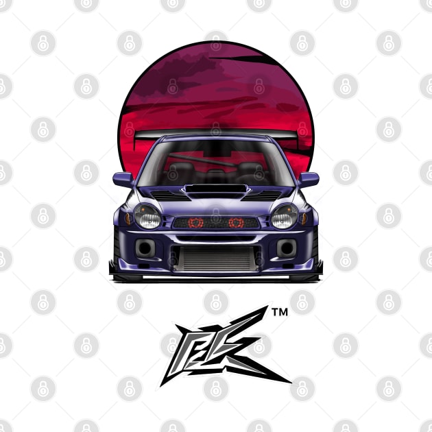 SUBARU IMPREZA WRX GC8 BUGEYE violet by naquash