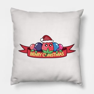Berry Christmas (Red Banner) Pillow
