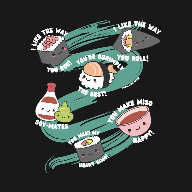 Cute Sushi Puns, Sashimi by Designs by Niklee