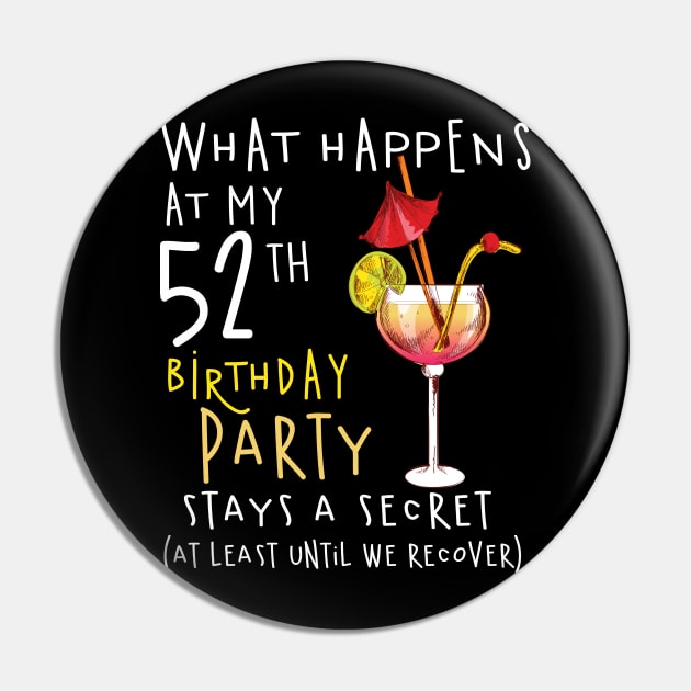 52Th Birthday - What Happens 52Th Birthday Pin by jrgenbode