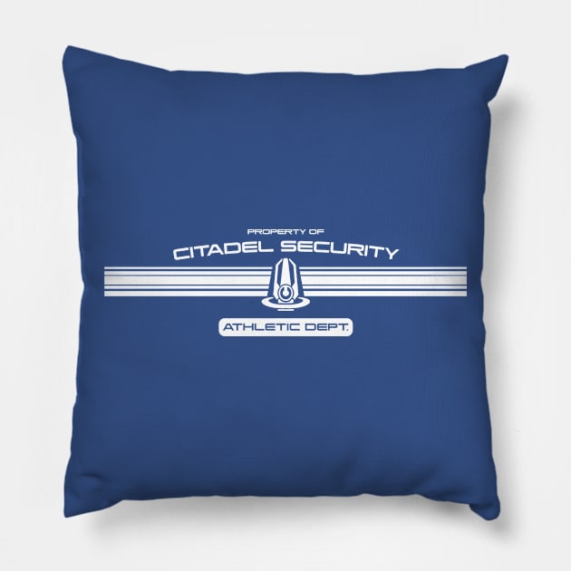 C-Sec Athletic Dept. [White] Pillow by Karthonic