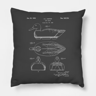 Duck Decoy Patent - Hunter Outdoorsman Art - Antique Pillow