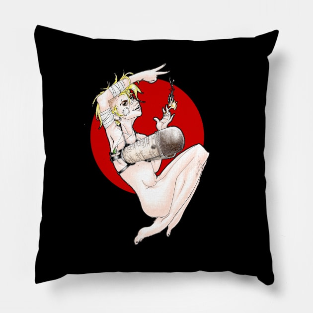 Bazooka Babe Pillow by csteensrud