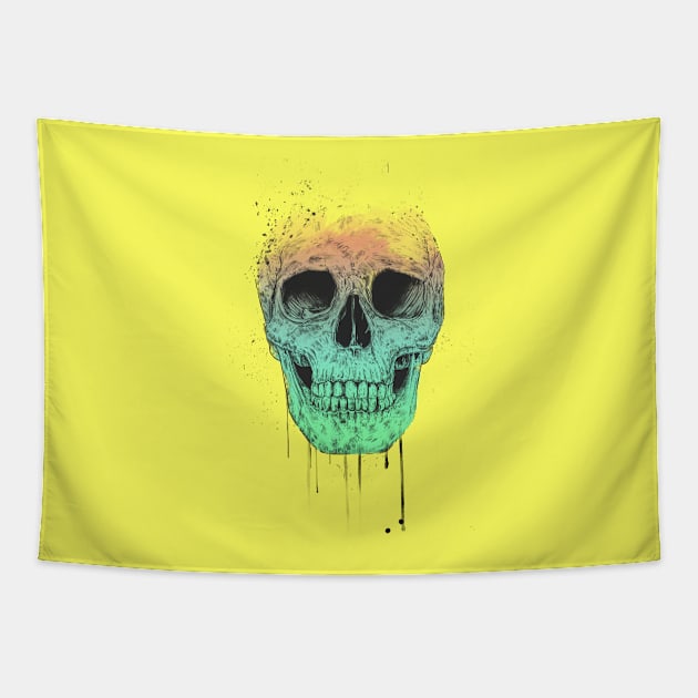 Pop art skull Tapestry by soltib