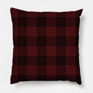 Checker Tartan Red and Black Pillow