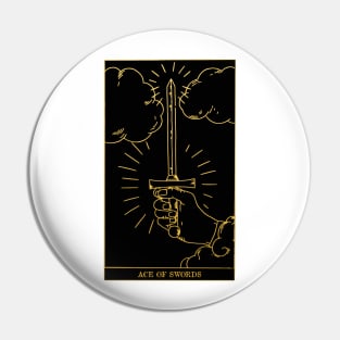 Ace Of Swords - Tarot Card Print - Minor Arcana Pin