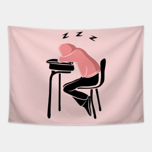 sleepy student Tapestry