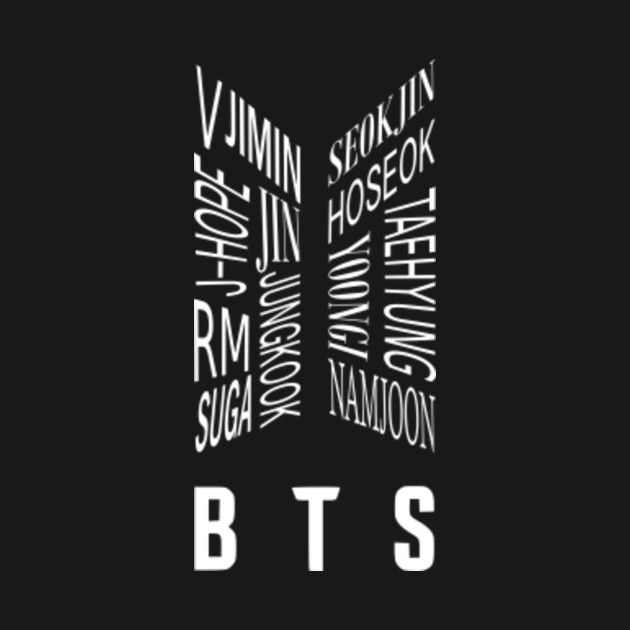 Bts Logo Names Collage White