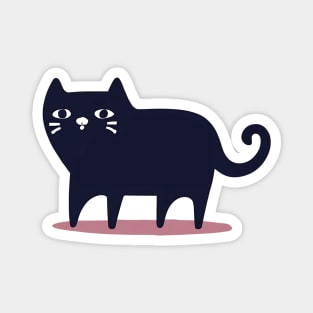 Black cat Halloween Magnet