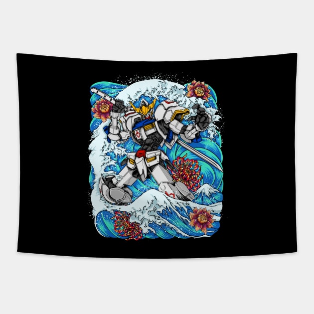 gundam barbatos Tapestry by opoyostudio