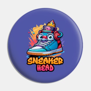 Colorful Cute Sneaker Head Design Pin