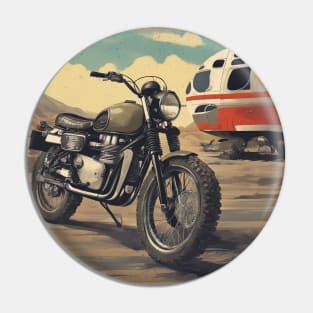 Vintage Scrambler 50s vibe motorcycle Pin