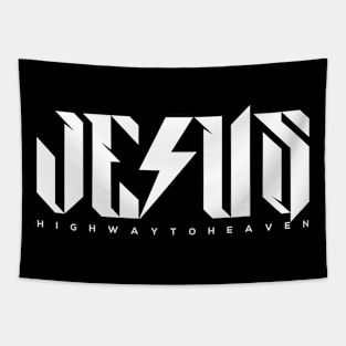 Jesus Rocks Highway to Heaven Tapestry