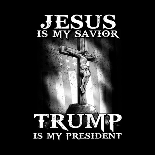 Jesus Is My Savior Trump Is My President American Flag by dashawncannonuzf