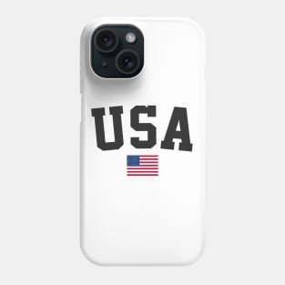 USA Flag American Flag Black Phone Case