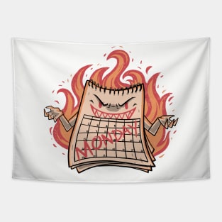 Here Comes Monday - Horror Funny Hell Gift Tapestry