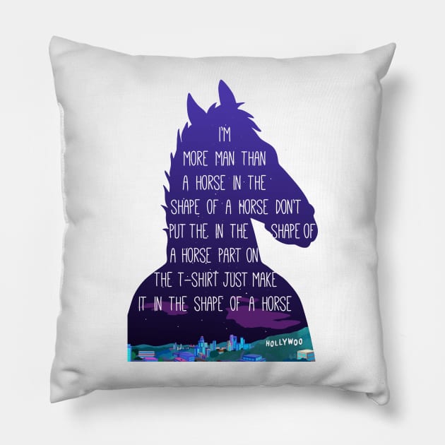 bojack horseman Pillow by ilovemubs