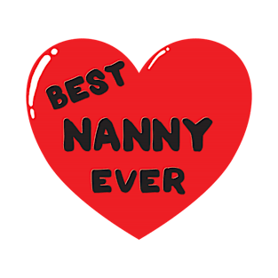 Best Nanny Ever doodle hand drawn design T-Shirt