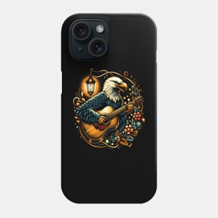 Melodic Flight: Eagle Strumming Guitar Phone Case